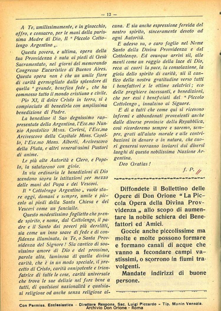 La piccola Opera della Divina Provvidenza, 31, 01, 01-01-1936, pagina 14