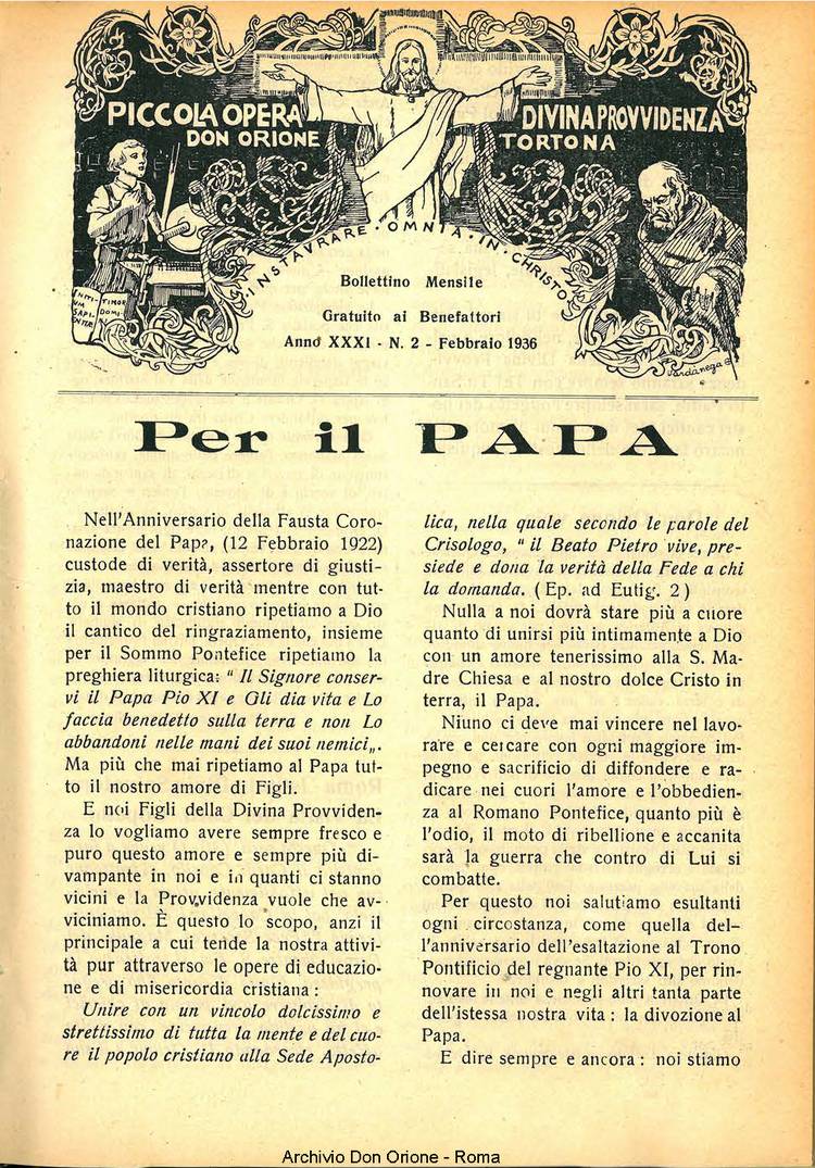 La piccola Opera della Divina Provvidenza, 31, 02, 01-02-1936, pagina 3
