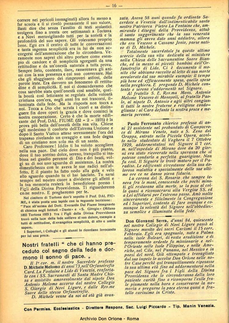 La piccola Opera della Divina Provvidenza, 31, 02, 01-02-1936, pagina 18