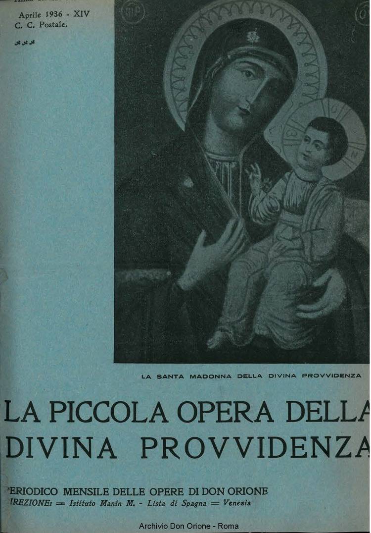 La piccola Opera della Divina Provvidenza, 31, 04, 01-04-1936, pagina 1
