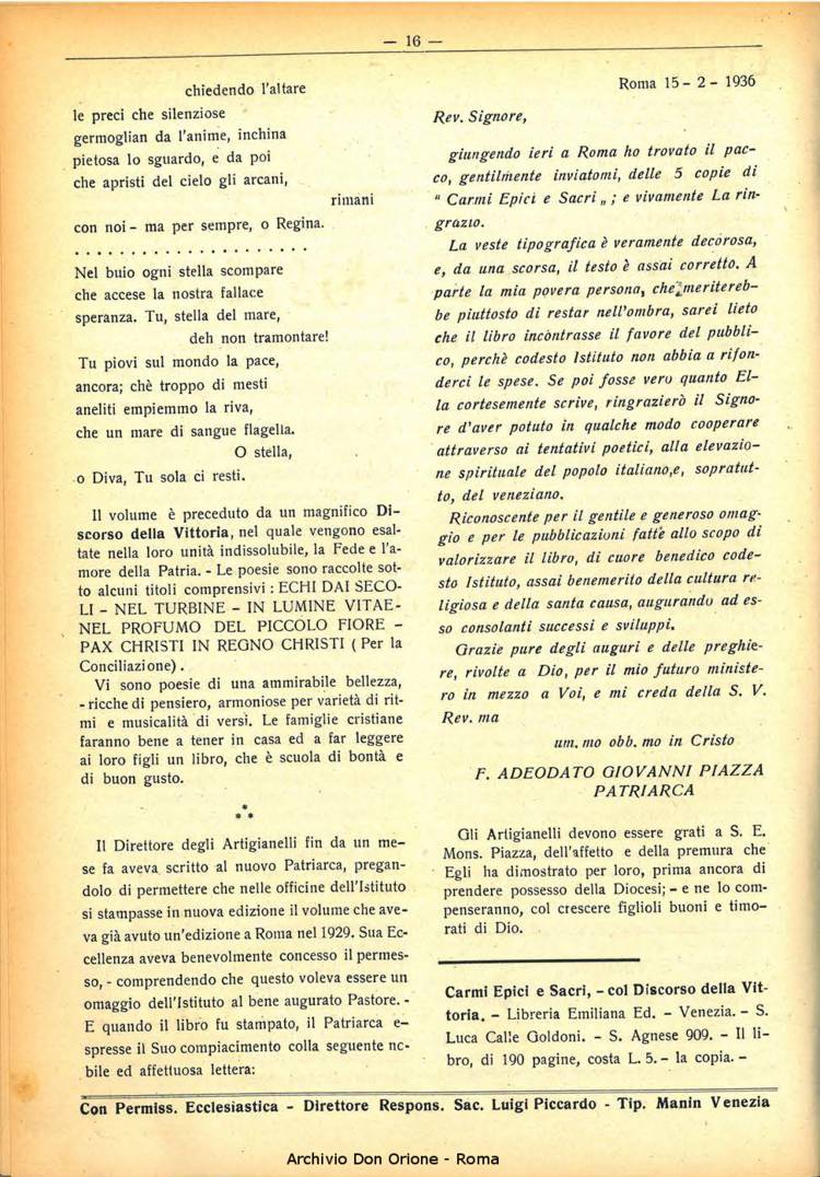 La piccola Opera della Divina Provvidenza, 31, 04, 01-04-1936, pagina 18