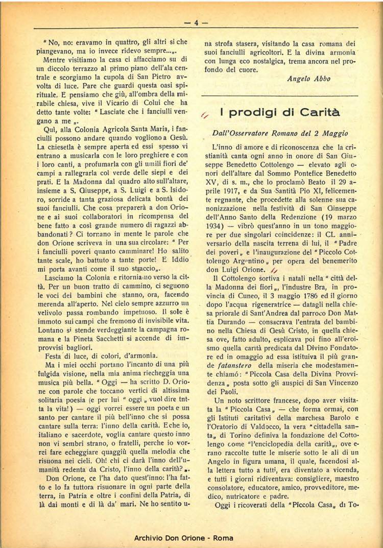 La piccola Opera della Divina Provvidenza, 31, 05, 01-05-1936, pagina 6