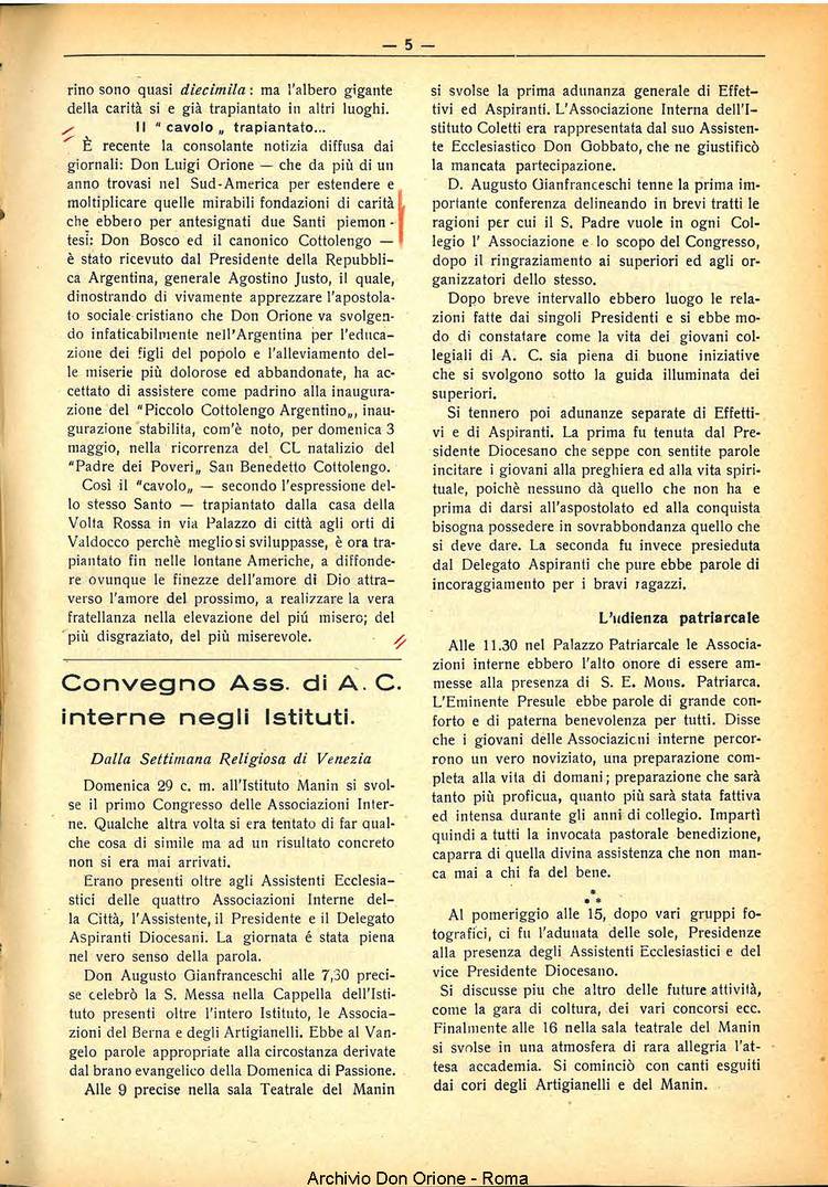 La piccola Opera della Divina Provvidenza, 31, 05, 01-05-1936, pagina 7