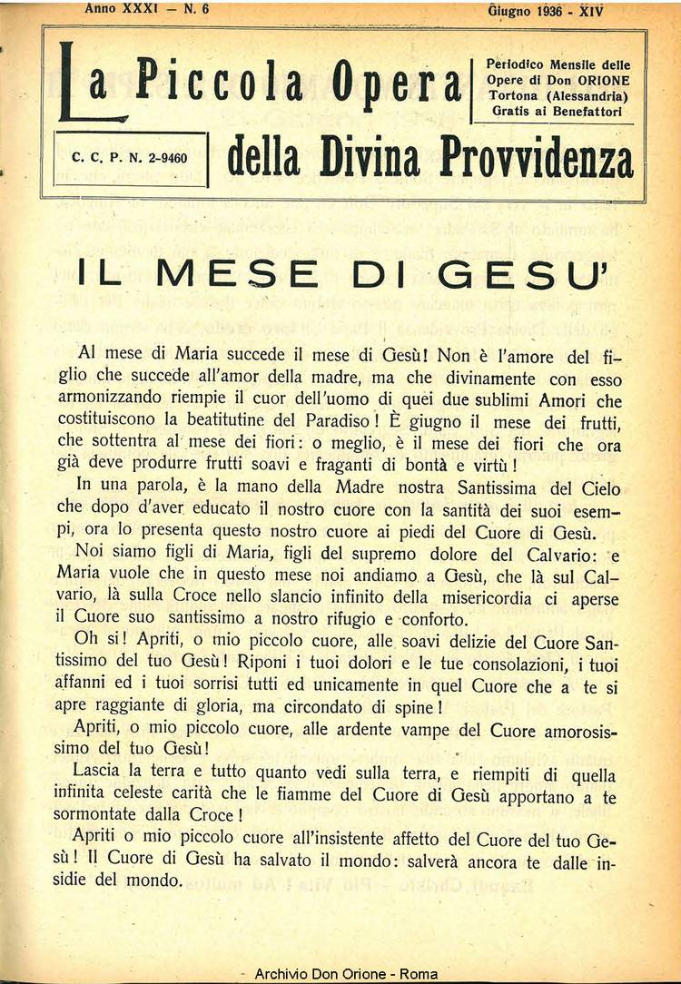 La piccola Opera della Divina Provvidenza, 31, 06, 01-06-1936, pagina 3