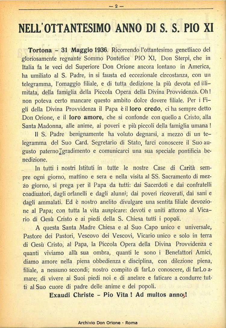 La piccola Opera della Divina Provvidenza, 31, 06, 01-06-1936, pagina 4