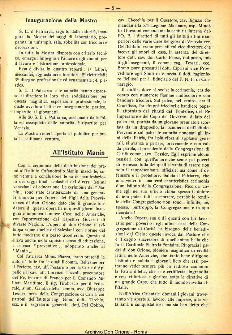 La piccola Opera della Divina Provvidenza, 31, 07, 01-07-1936, pagina 7