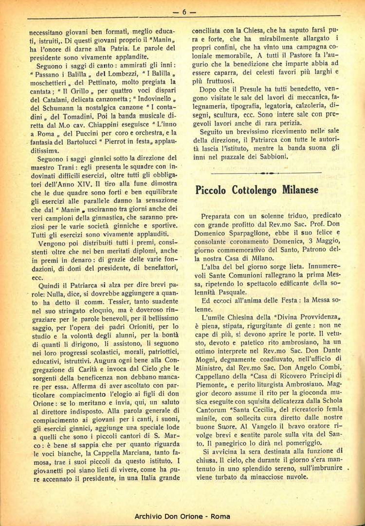 La piccola Opera della Divina Provvidenza, 31, 07, 01-07-1936, pagina 8
