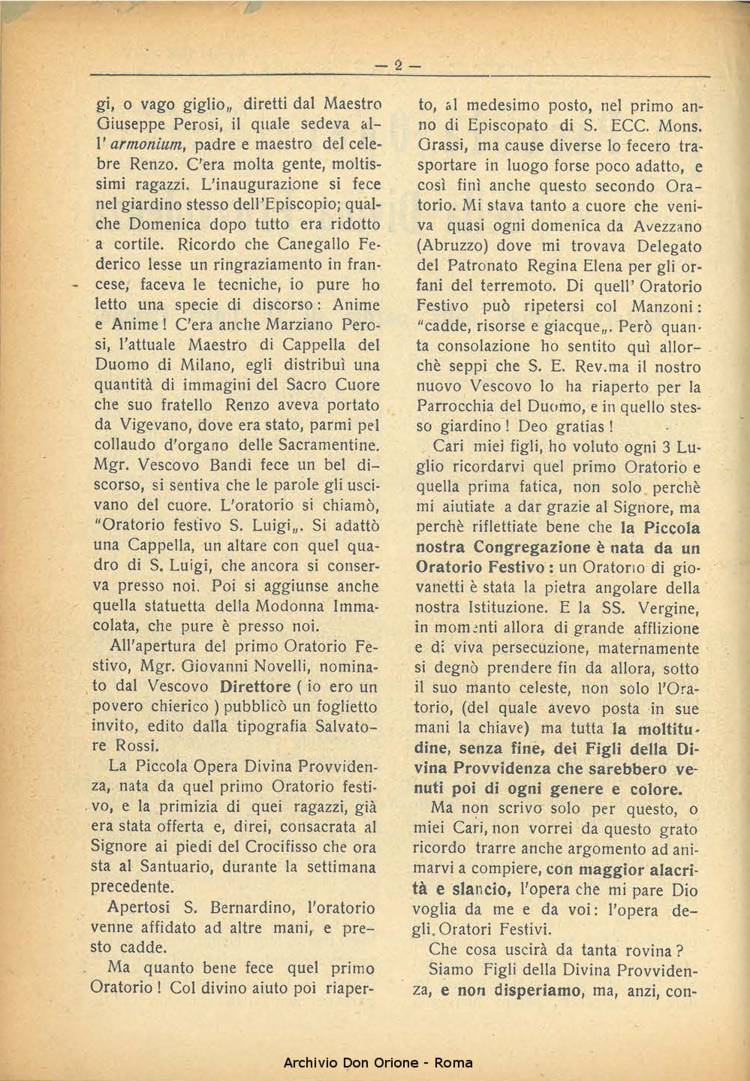 La piccola Opera della Divina Provvidenza, 31, 08, 01-08-1936, pagina 4