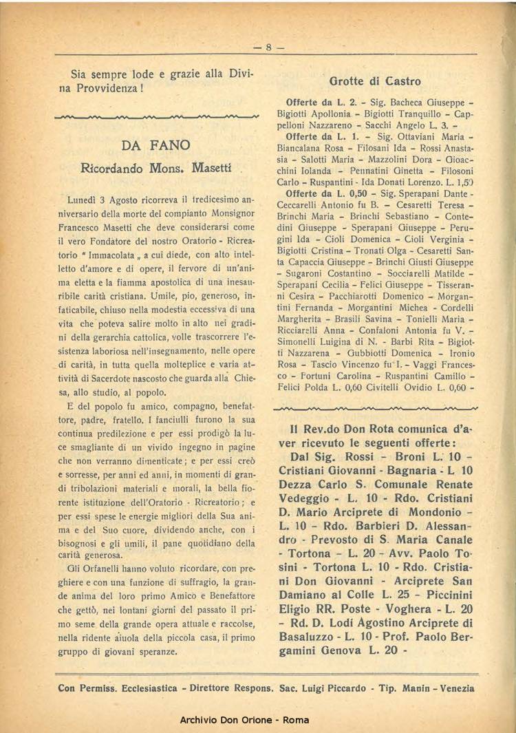 La piccola Opera della Divina Provvidenza, 31, 08, 01-08-1936, pagina 10