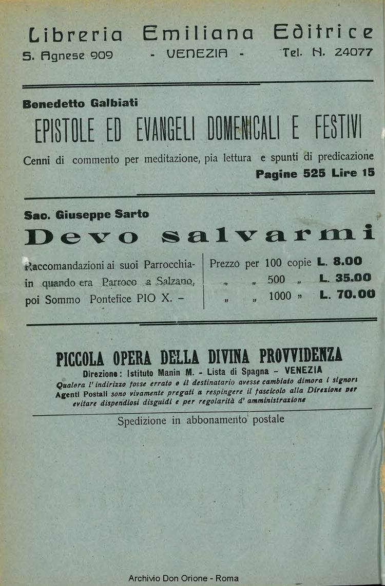 La piccola Opera della Divina Provvidenza, 31, 11, 01-11-1936, pagina 20