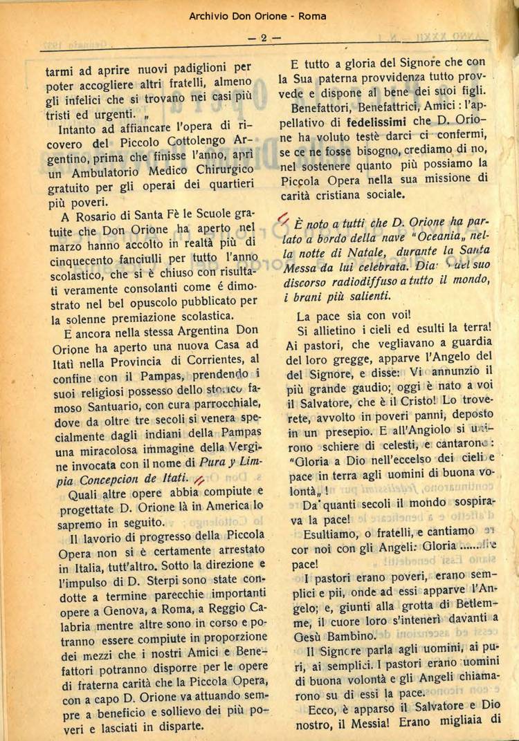 La piccola Opera della Divina Provvidenza, 32, 01, 01-01-1937, pagina 2