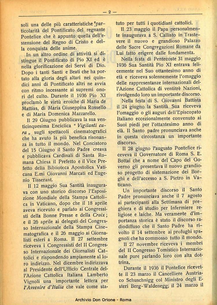 La piccola Opera della Divina Provvidenza, 32, 02, 01-02-1937, pagina 2