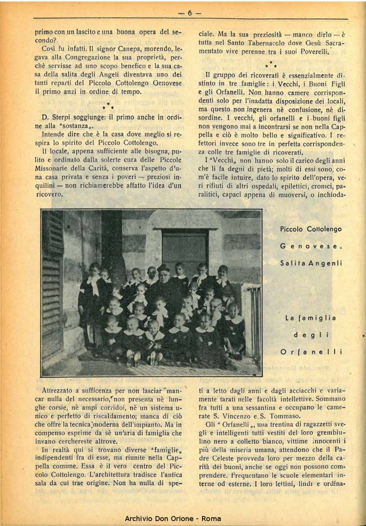 La piccola Opera della Divina Provvidenza, 32, 02, 01-02-1937, pagina 6