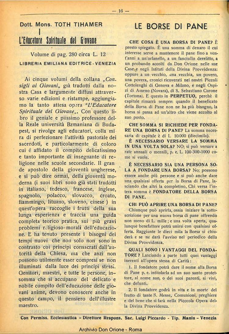 La piccola Opera della Divina Provvidenza, 32, 02, 01-02-1937, pagina 16