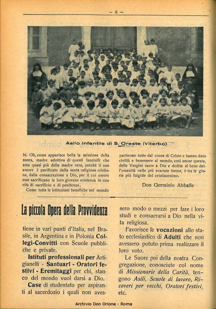 La piccola Opera della Divina Provvidenza, 32, 07, 01-07-1937, pagina 6