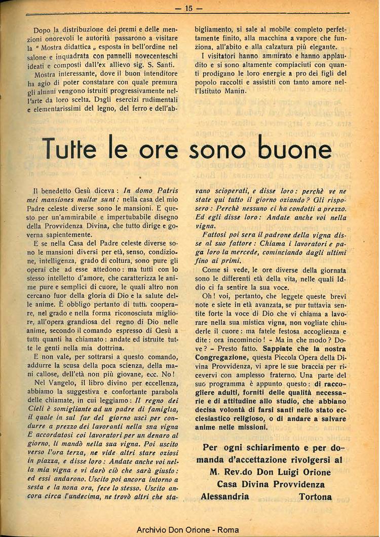 La piccola Opera della Divina Provvidenza, 32, 07, 01-07-1937, pagina 15