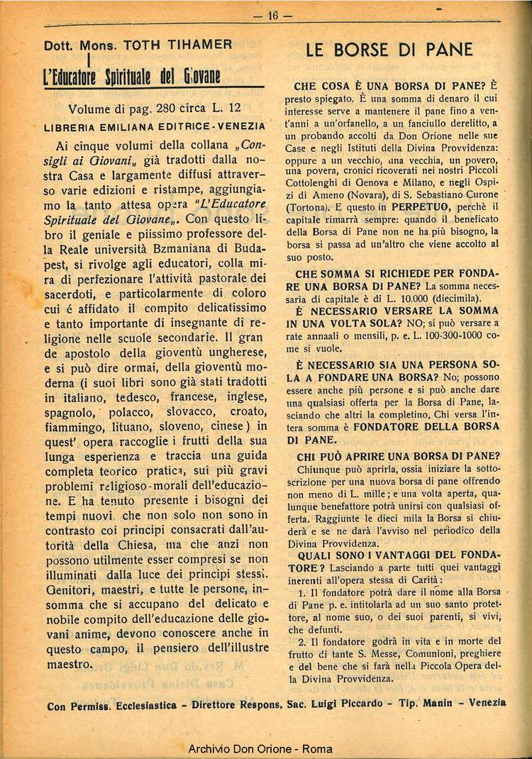 La piccola Opera della Divina Provvidenza, 32, 07, 01-07-1937, pagina 16
