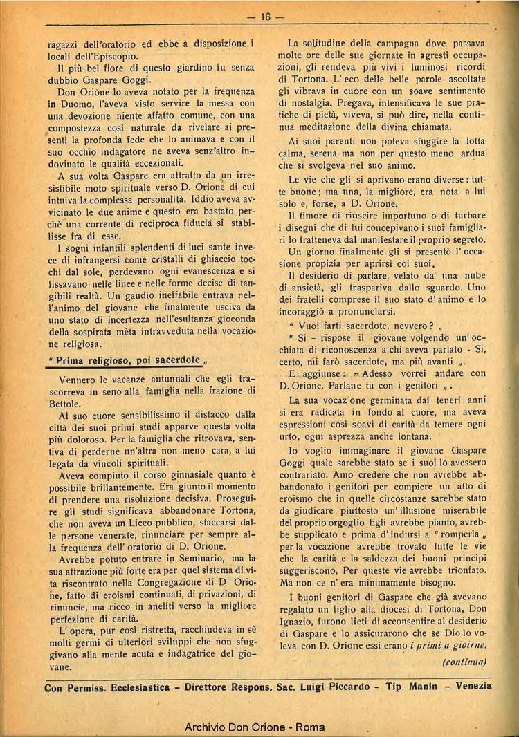 La piccola Opera della Divina Provvidenza, 32, 10, 01-10-1937, pagina 16