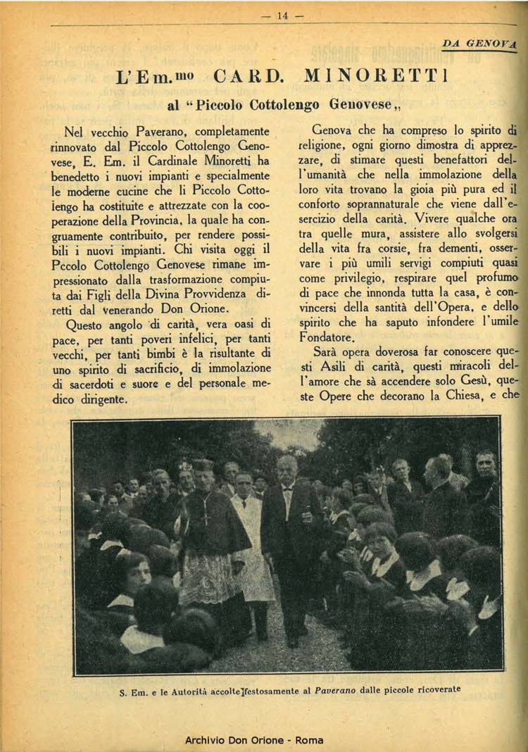 La piccola Opera della Divina Provvidenza, 32, 11, 01-11-1937, pagina 14