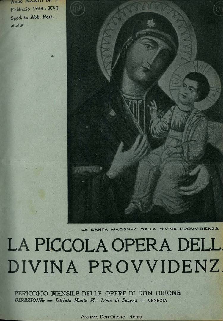 La piccola Opera della Divina Provvidenza, 33, 02, 01-02-1938, pagina 1