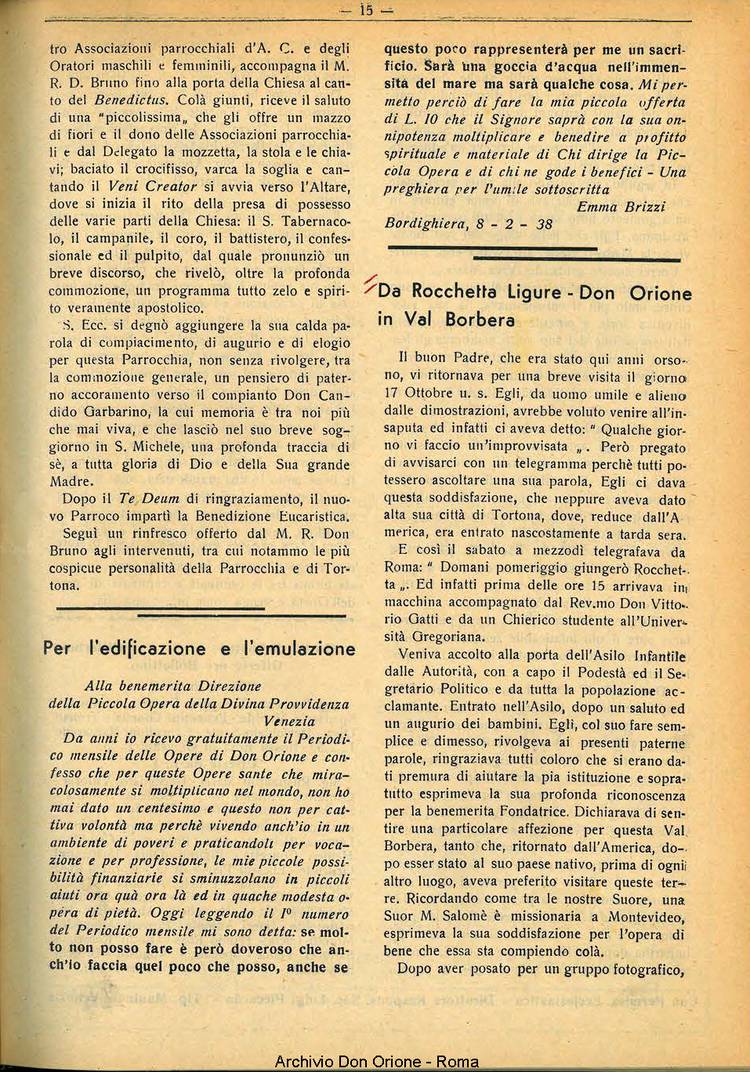 La piccola Opera della Divina Provvidenza, 33, 02, 01-02-1938, pagina 17