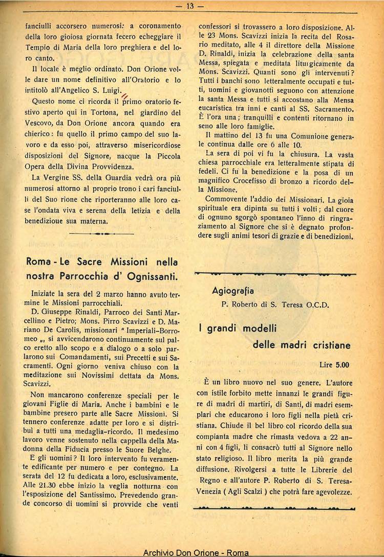 La piccola Opera della Divina Provvidenza, 33, 03, 01-03-1983, pagina 15