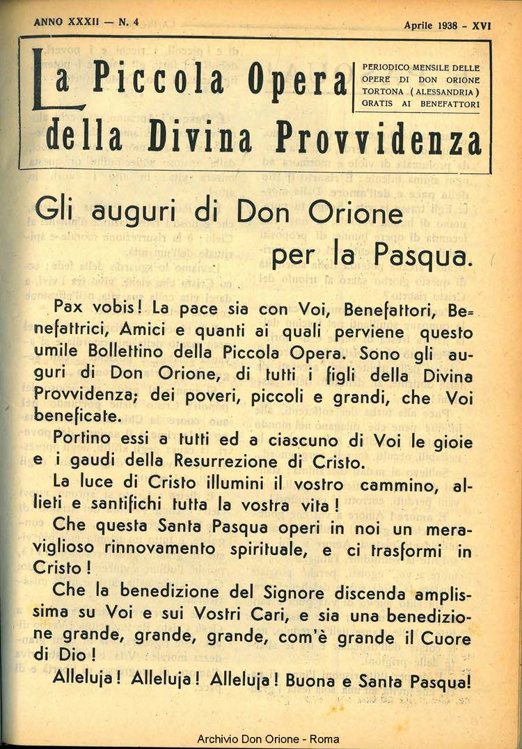 La piccola Opera della Divina Provvidenza, 33, 04, 01-04-1938, pagina 3