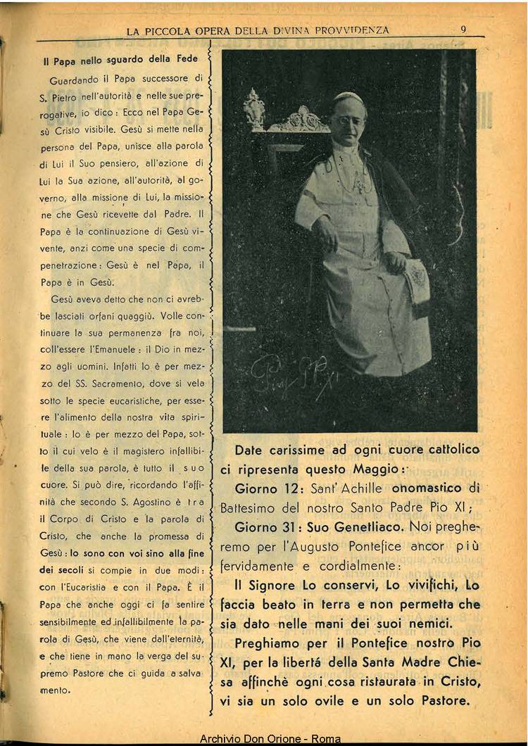 La piccola Opera della Divina Provvidenza, 33, 05, 01-05-1938, pagina 11