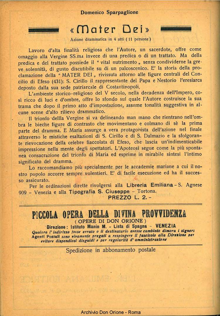 La piccola Opera della Divina Provvidenza, 33, 06, 01-06-1938, pagina 20