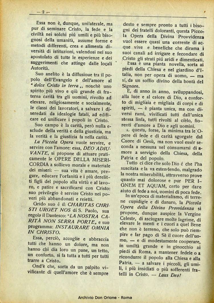 La piccola Opera della Divina Provvidenza, 33, 07, 01-07-1938, pagina 4