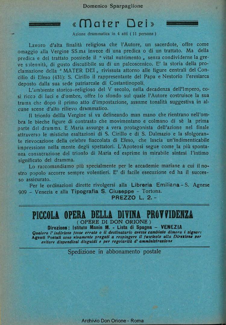 La piccola Opera della Divina Provvidenza, 33, 08, 01-08-1938, pagina 12