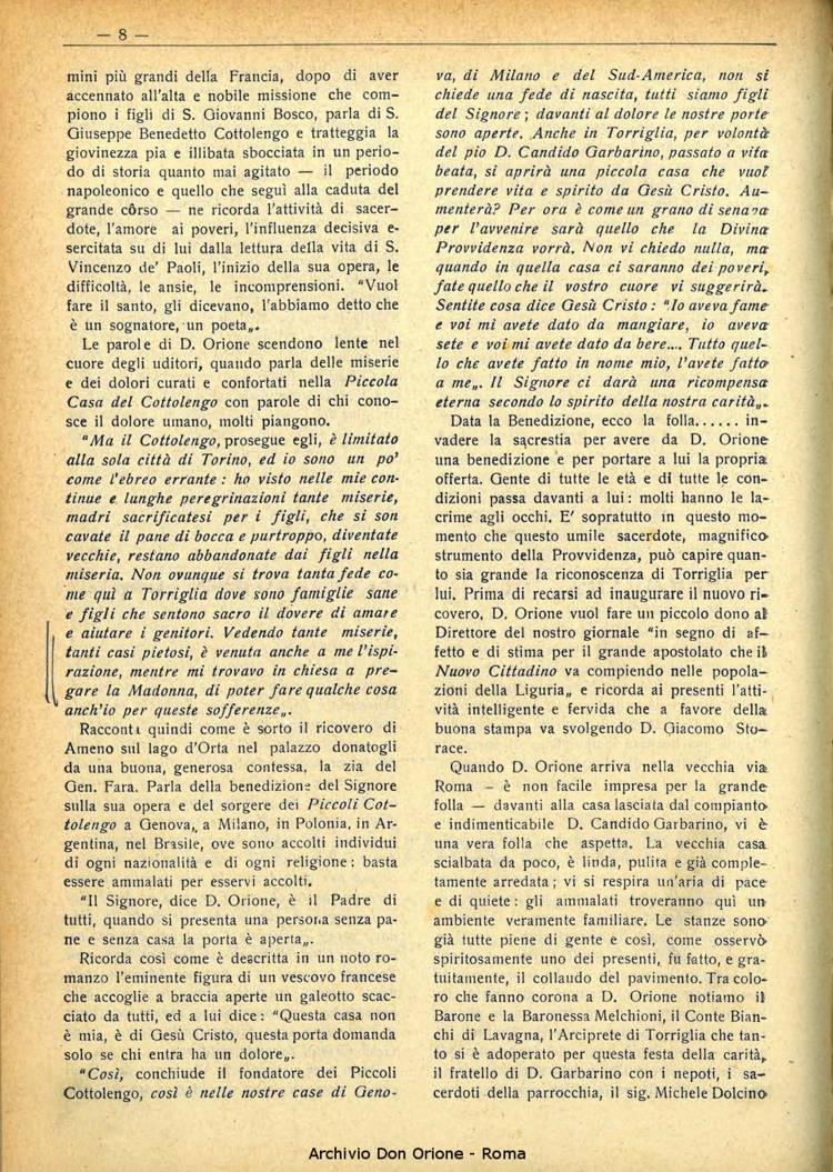 La piccola Opera della Divina Provvidenza, 33, 09, 01-09-1938, pagina 10