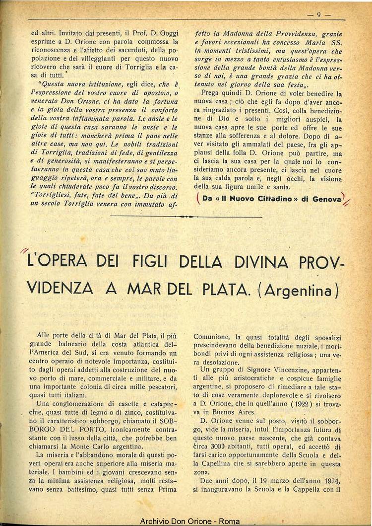 La piccola Opera della Divina Provvidenza, 33, 09, 01-09-1938, pagina 11