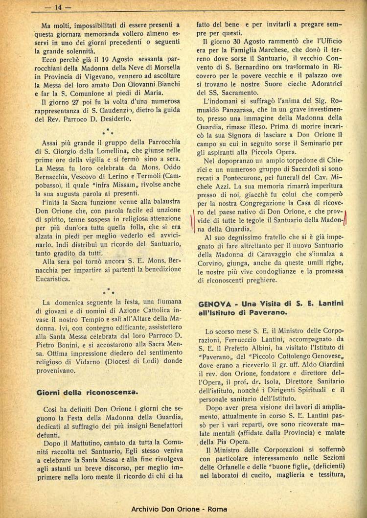 La piccola Opera della Divina Provvidenza, 33, 09, 01-09-1938, pagina 16