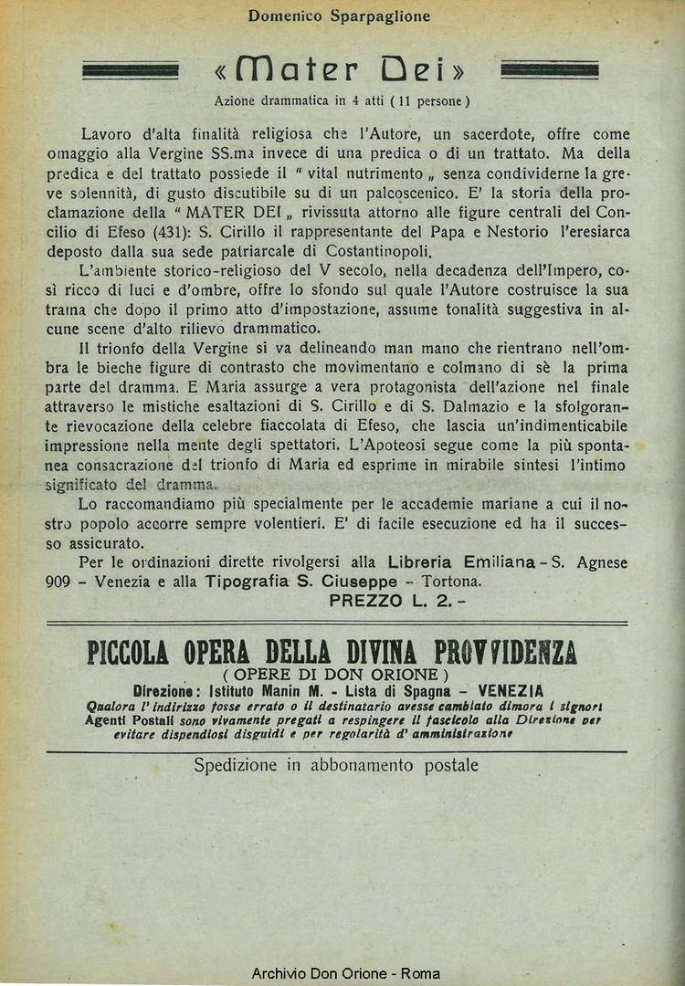 La piccola Opera della Divina Provvidenza, 33, 09, 01-09-1938, pagina 20
