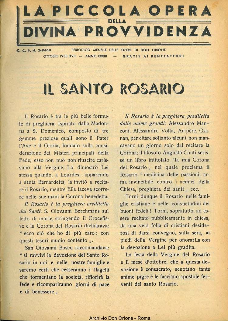 La piccola Opera della Divina Provvidenza, 33, 10, 01-10-1938, pagina 3