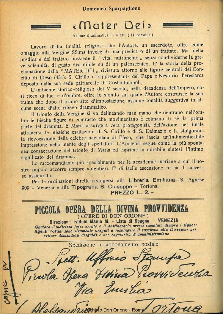 La piccola Opera della Divina Provvidenza, 33, 10, 01-10-1938, pagina 20
