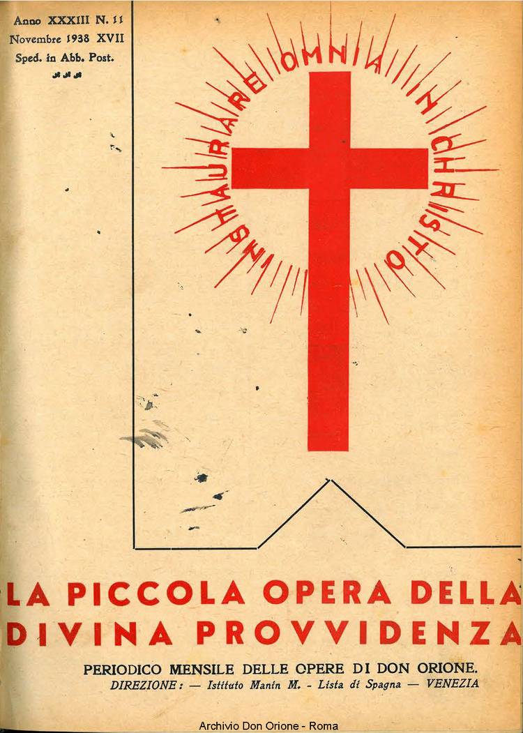 La piccola Opera della Divina Provvidenza, 33, 11, 01-11-1938, pagina 1