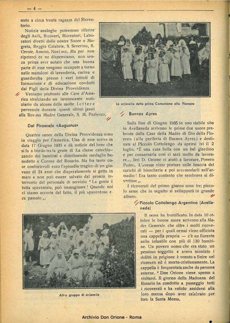La piccola Opera della Divina Provvidenza, 33, 11, 01-11-1938, pagina 6