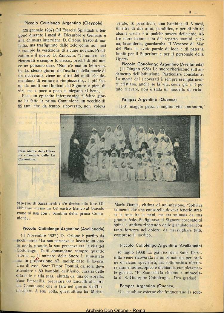 La piccola Opera della Divina Provvidenza, 33, 11, 01-11-1938, pagina 7