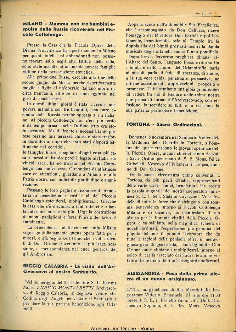 La piccola Opera della Divina Provvidenza, 33, 11, 01-11-1938, pagina 13