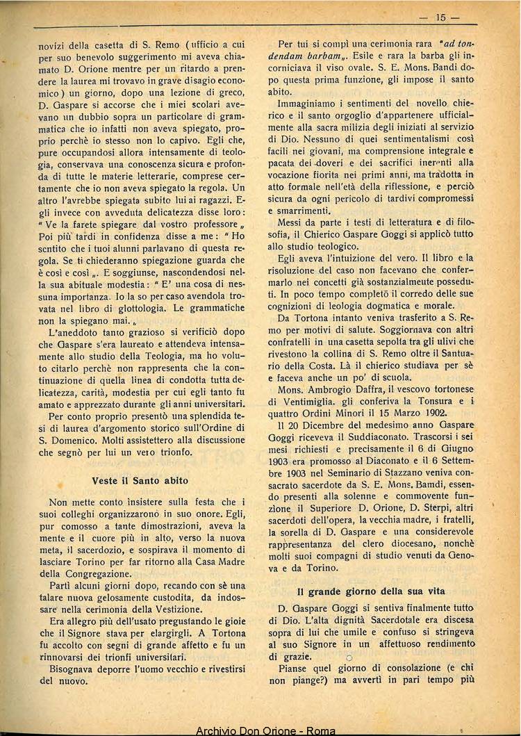 La piccola Opera della Divina Provvidenza, 33, 11, 01-11-1938, pagina 17
