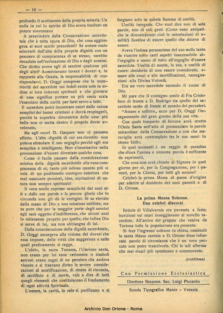 La piccola Opera della Divina Provvidenza, 33, 11, 01-11-1938, pagina 18
