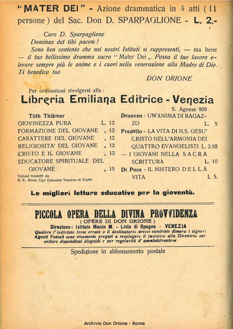 La piccola Opera della Divina Provvidenza, 33, 11, 01-11-1938, pagina 20