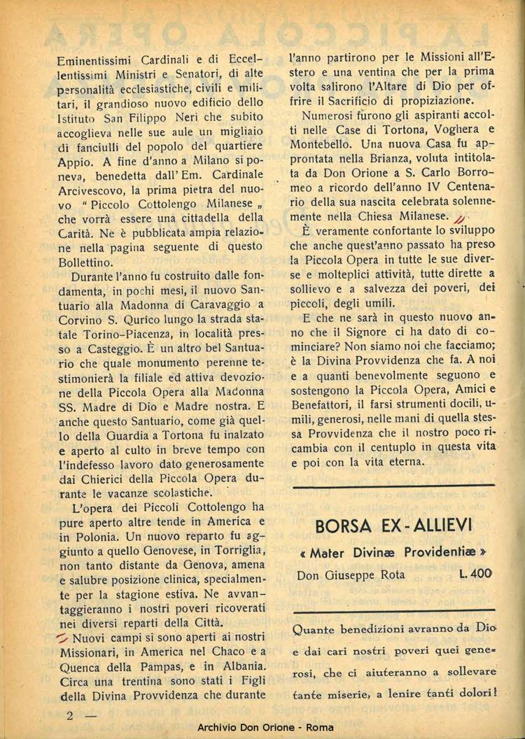 La piccola Opera della Divina Provvidenza, 34, 01, 01-01-1939, pagina 4