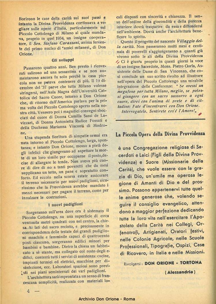 La piccola Opera della Divina Provvidenza, 34, 01, 01-01-1939, pagina 6