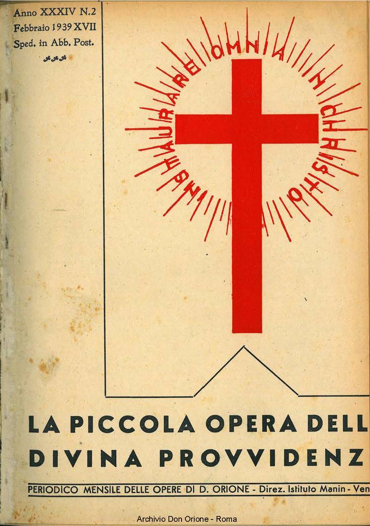 La piccola Opera della Divina Provvidenza, 34, 02, 01-02-1939, pagina 1