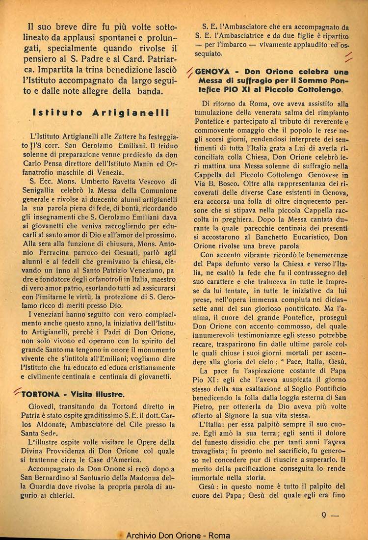 La piccola Opera della Divina Provvidenza, 34, 02, 01-02-1939, pagina 11