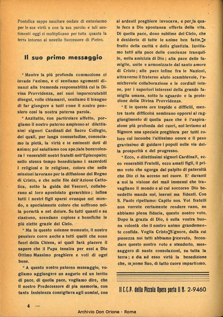 La piccola Opera della Divina Provvidenza, 34, 03, 01-03-1939, pagina 6