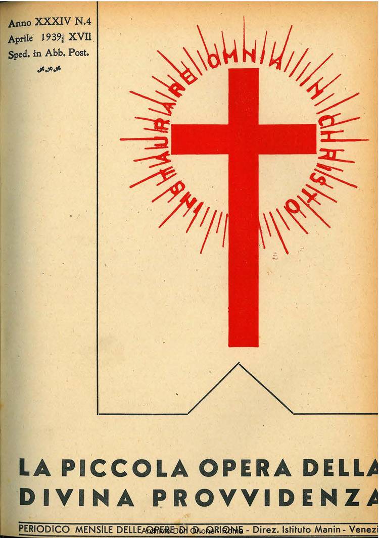 La piccola Opera della Divina Provvidenza, 34, 04, 01-04-1939, pagina 1